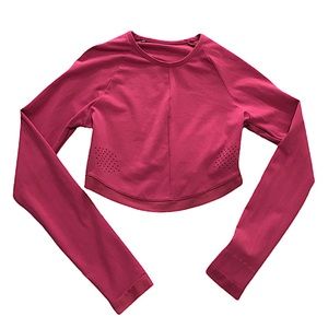 Whitney Simmons X Gymshark Pink Crop Longsleeve